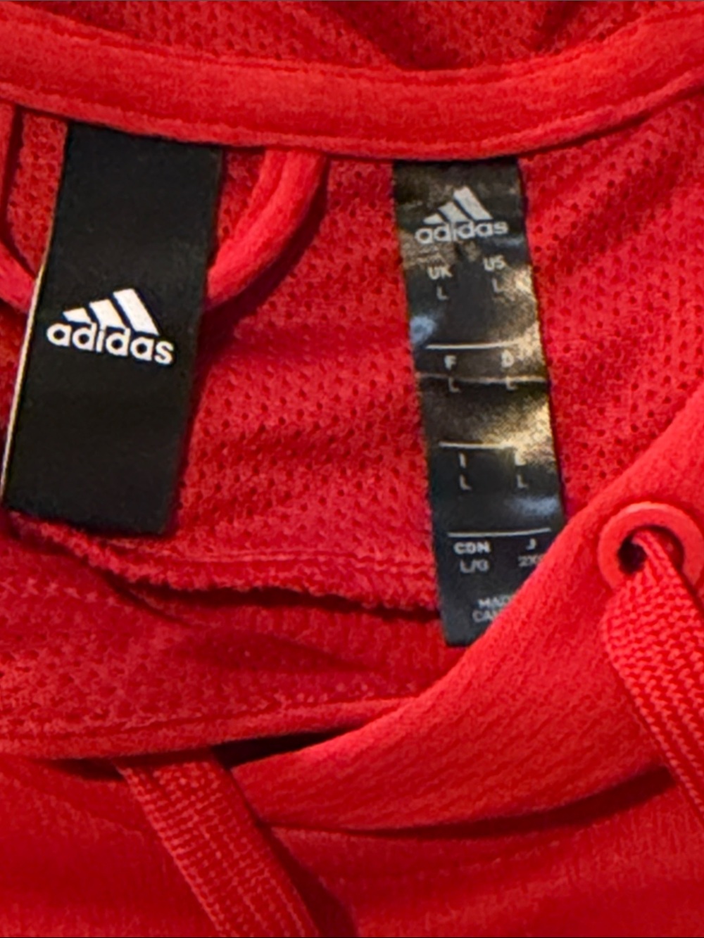 NEW adidas Red Pullover Hoodie - Picture 5 of 5